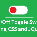 On/Off Toggle Switch using CSS and JQuery